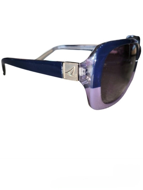 Sperry Topsider Vintage East Hampton Polarized Blue Purple Sunglasses With Case
